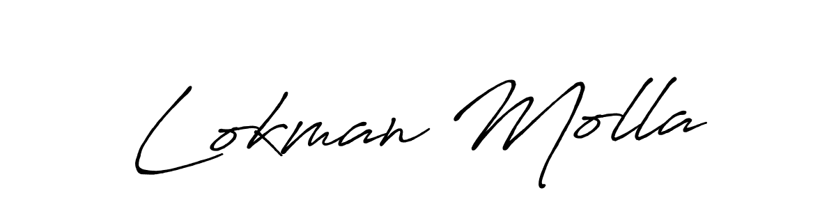 Lokman Molla stylish signature style. Best Handwritten Sign (Antro_Vectra_Bolder) for my name. Handwritten Signature Collection Ideas for my name Lokman Molla. Lokman Molla signature style 7 images and pictures png
