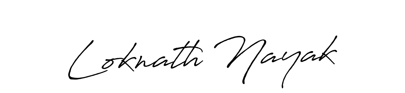 Make a beautiful signature design for name Loknath Nayak. With this signature (Antro_Vectra_Bolder) style, you can create a handwritten signature for free. Loknath Nayak signature style 7 images and pictures png