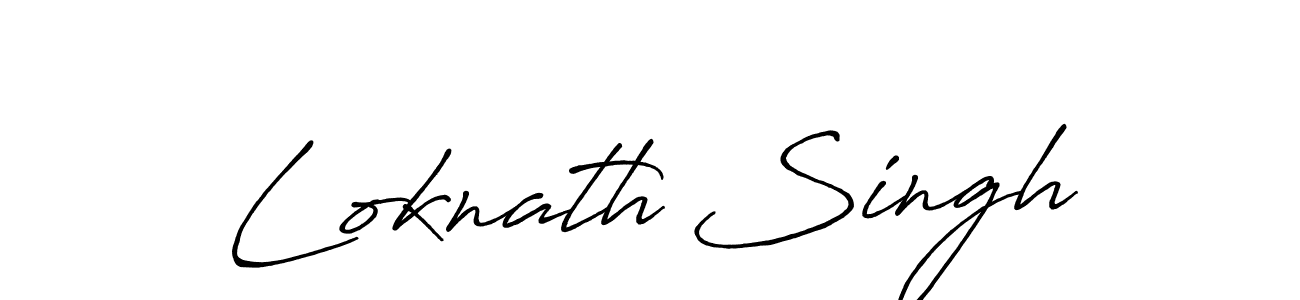 How to make Loknath Singh name signature. Use Antro_Vectra_Bolder style for creating short signs online. This is the latest handwritten sign. Loknath Singh signature style 7 images and pictures png