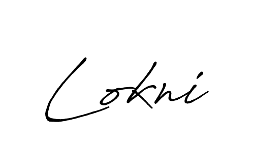 Design your own signature with our free online signature maker. With this signature software, you can create a handwritten (Antro_Vectra_Bolder) signature for name Lokni. Lokni signature style 7 images and pictures png