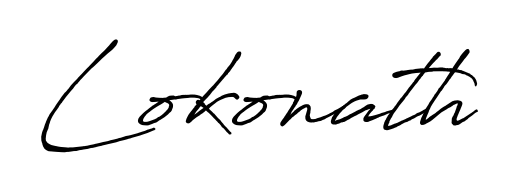 Give your name Lokonath an exquisite flair with the Antro_Vectra_Bolder script font. Ideal for contracts, resumes, and formal letterheads. Lokonath signature style 7 images and pictures png