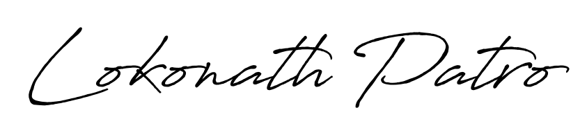 The Antro_Vectra_Bolder signature style provides a bold statement for name Lokonath Patro. Designed for business owners, executives, and leaders. Lokonath Patro signature style 7 images and pictures png