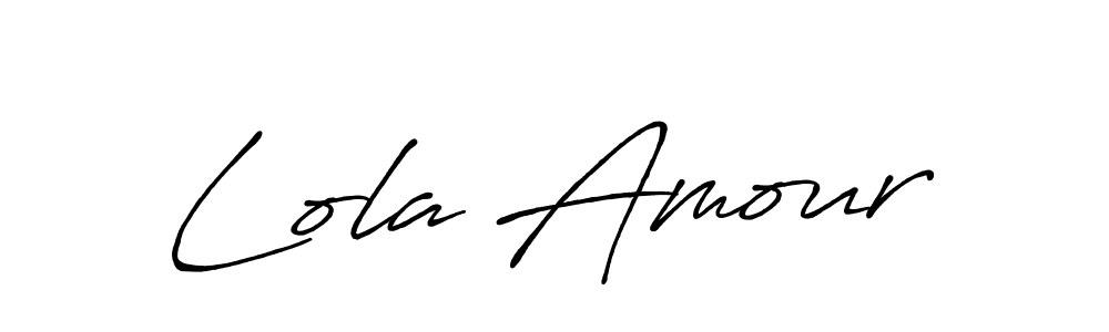 Similarly Antro_Vectra_Bolder is the best handwritten signature design. Signature creator online .You can use it as an online autograph creator for name Lola Amour. Lola Amour signature style 7 images and pictures png