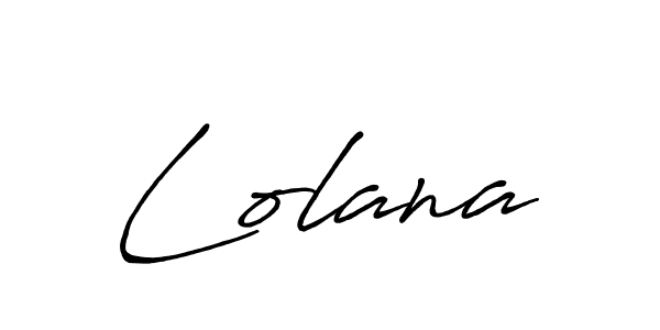 How to make Lolana signature? Antro_Vectra_Bolder is a professional autograph style. Create handwritten signature for Lolana name. Lolana signature style 7 images and pictures png