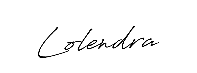 Design your own signature with our free online signature maker. With this signature software, you can create a handwritten (Antro_Vectra_Bolder) signature for name Lolendra. Lolendra signature style 7 images and pictures png