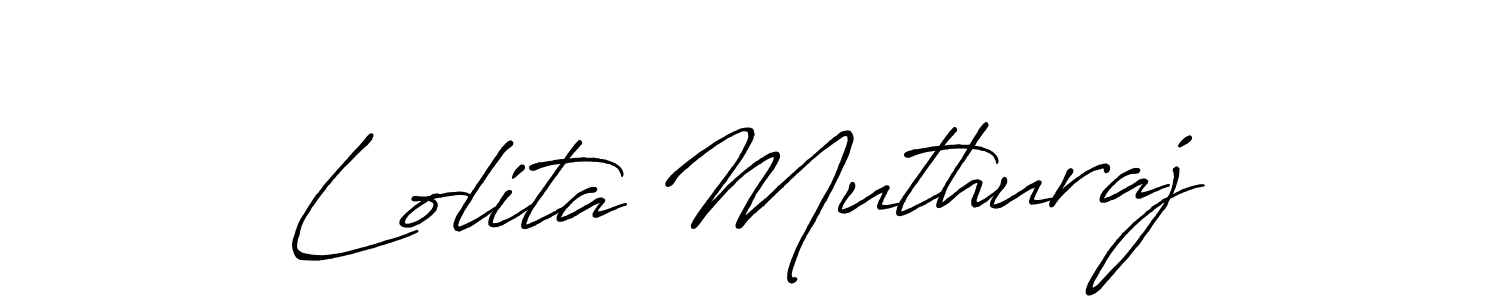 You should practise on your own different ways (Antro_Vectra_Bolder) to write your name (Lolita Muthuraj) in signature. don't let someone else do it for you. Lolita Muthuraj signature style 7 images and pictures png