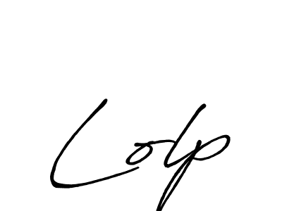 Lolp stylish signature style. Best Handwritten Sign (Antro_Vectra_Bolder) for my name. Handwritten Signature Collection Ideas for my name Lolp. Lolp signature style 7 images and pictures png