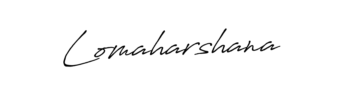 Make a beautiful signature design for name Lomaharshana. With this signature (Antro_Vectra_Bolder) style, you can create a handwritten signature for free. Lomaharshana signature style 7 images and pictures png