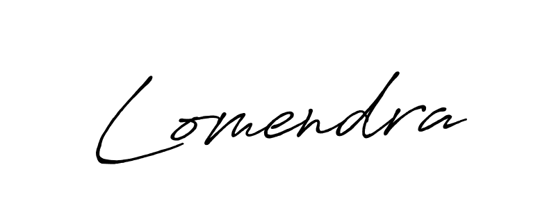 Lomendra stylish signature style. Best Handwritten Sign (Antro_Vectra_Bolder) for my name. Handwritten Signature Collection Ideas for my name Lomendra. Lomendra signature style 7 images and pictures png