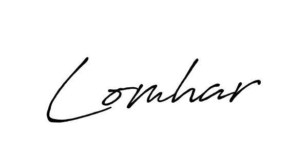 How to make Lomhar signature? Antro_Vectra_Bolder is a professional autograph style. Create handwritten signature for Lomhar name. Lomhar signature style 7 images and pictures png