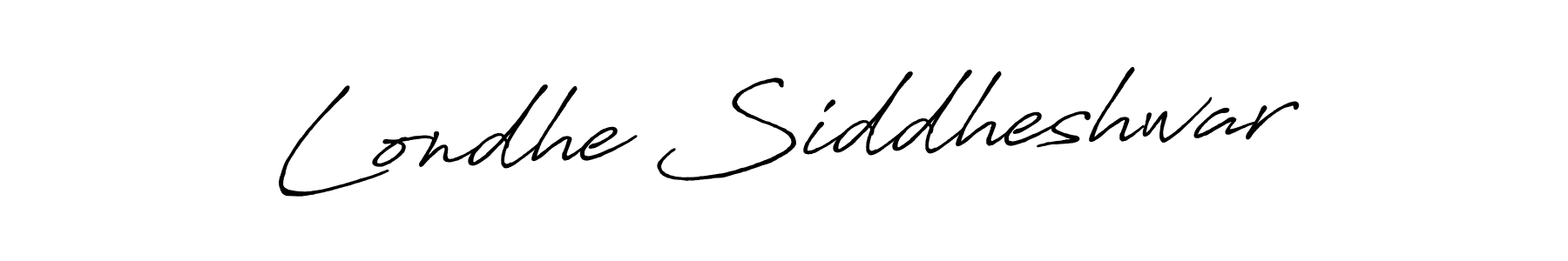 How to make Londhe Siddheshwar name signature. Use Antro_Vectra_Bolder style for creating short signs online. This is the latest handwritten sign. Londhe Siddheshwar signature style 7 images and pictures png