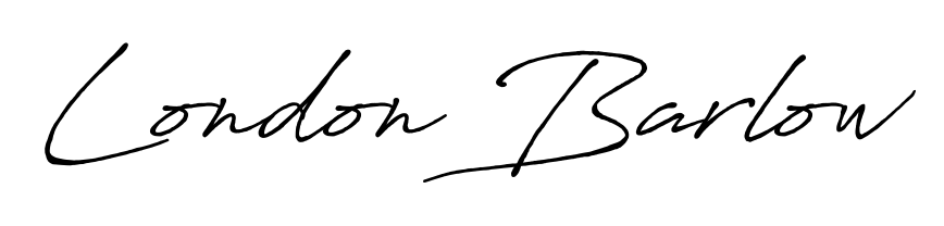 Try this chic London Barlow handwritten sign style. Using Antro_Vectra_Bolder font elements, it gives your name a sleek, memorable identity. London Barlow signature style 7 images and pictures png