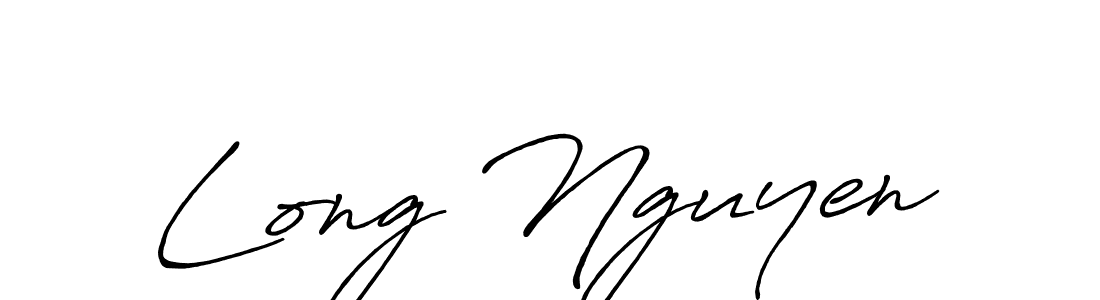 Design your own signature with our free online signature maker. With this signature software, you can create a handwritten (Antro_Vectra_Bolder) signature for name Long Nguyen. Long Nguyen signature style 7 images and pictures png