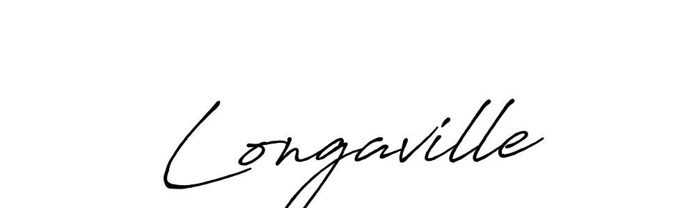 How to make Longaville name signature. Use Antro_Vectra_Bolder style for creating short signs online. This is the latest handwritten sign. Longaville signature style 7 images and pictures png