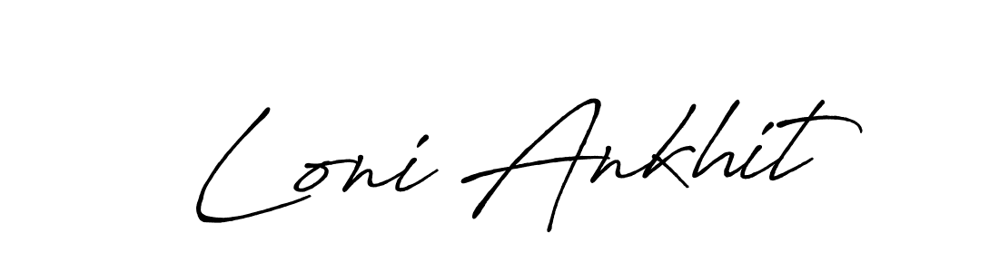 Similarly Antro_Vectra_Bolder is the best handwritten signature design. Signature creator online .You can use it as an online autograph creator for name Loni Ankhit. Loni Ankhit signature style 7 images and pictures png