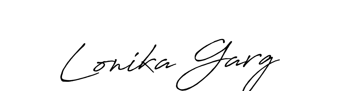 It looks lik you need a new signature style for name Lonika Garg. Design unique handwritten (Antro_Vectra_Bolder) signature with our free signature maker in just a few clicks. Lonika Garg signature style 7 images and pictures png