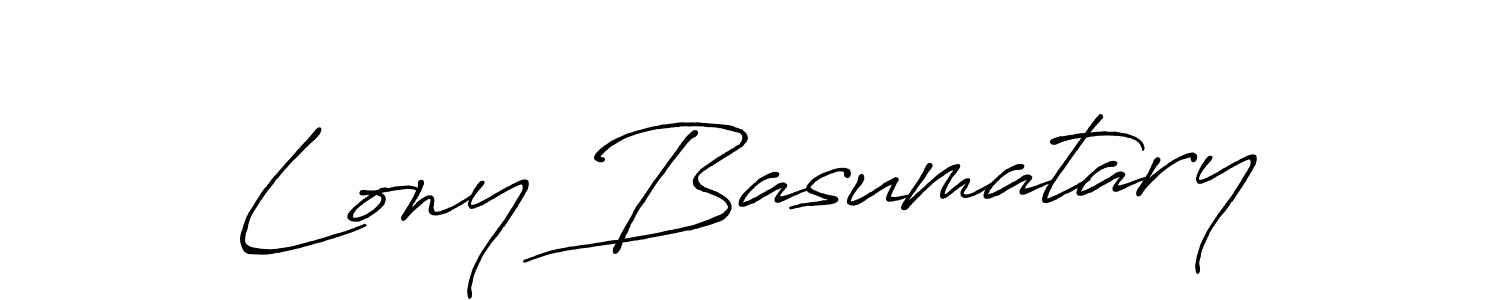 Also we have Lony Basumatary name is the best signature style. Create professional handwritten signature collection using Antro_Vectra_Bolder autograph style. Lony Basumatary signature style 7 images and pictures png