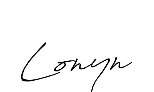 How to make Lonyn signature? Antro_Vectra_Bolder is a professional autograph style. Create handwritten signature for Lonyn name. Lonyn signature style 7 images and pictures png
