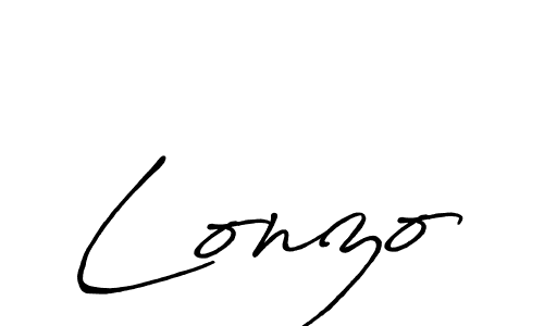 How to make Lonzo signature? Antro_Vectra_Bolder is a professional autograph style. Create handwritten signature for Lonzo name. Lonzo signature style 7 images and pictures png