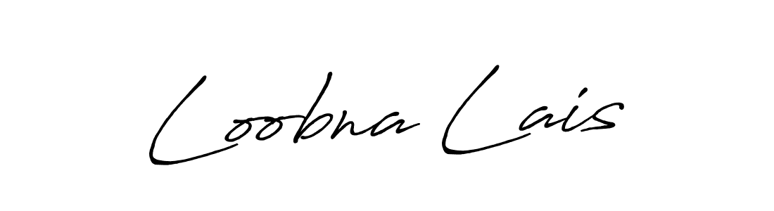 The best way (Antro_Vectra_Bolder) to make a short signature is to pick only two or three words in your name. The name Loobna Lais include a total of six letters. For converting this name. Loobna Lais signature style 7 images and pictures png