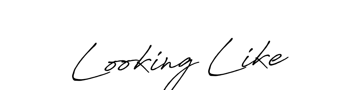 This is the best signature style for the Looking Like name. Also you like these signature font (Antro_Vectra_Bolder). Mix name signature. Looking Like signature style 7 images and pictures png