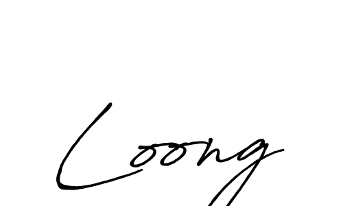 Also we have Loong name is the best signature style. Create professional handwritten signature collection using Antro_Vectra_Bolder autograph style. Loong signature style 7 images and pictures png