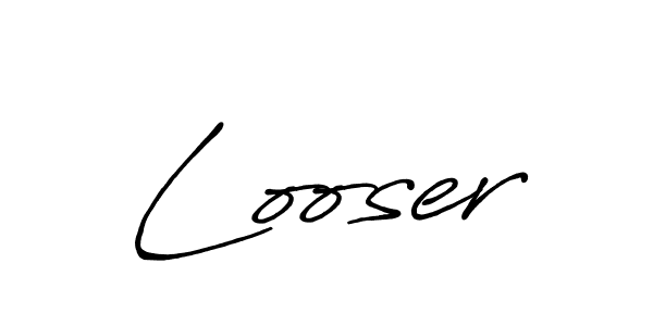 Antro_Vectra_Bolder is a professional signature style that is perfect for those who want to add a touch of class to their signature. It is also a great choice for those who want to make their signature more unique. Get Looser name to fancy signature for free. Looser signature style 7 images and pictures png