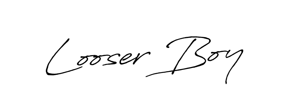 Create a beautiful signature design for name Looser Boy. With this signature (Antro_Vectra_Bolder) fonts, you can make a handwritten signature for free. Looser Boy signature style 7 images and pictures png