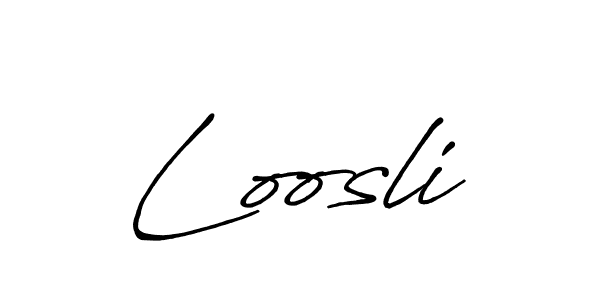 Similarly Antro_Vectra_Bolder is the best handwritten signature design. Signature creator online .You can use it as an online autograph creator for name Loosli. Loosli signature style 7 images and pictures png