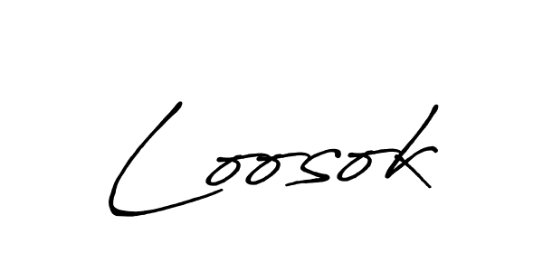 Loosok stylish signature style. Best Handwritten Sign (Antro_Vectra_Bolder) for my name. Handwritten Signature Collection Ideas for my name Loosok. Loosok signature style 7 images and pictures png