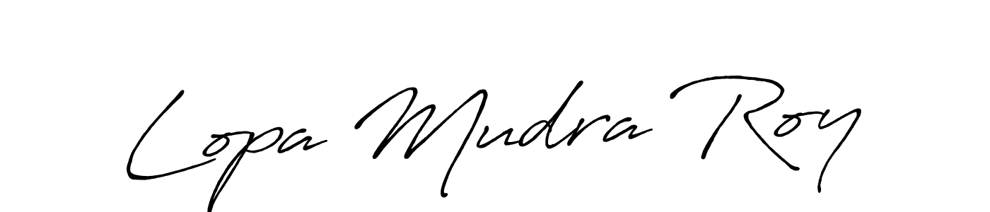 Similarly Antro_Vectra_Bolder is the best handwritten signature design. Signature creator online .You can use it as an online autograph creator for name Lopa Mudra Roy. Lopa Mudra Roy signature style 7 images and pictures png