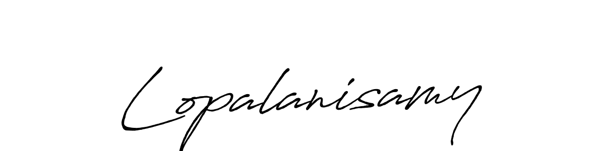 Create a beautiful signature design for name Lopalanisamy. With this signature (Antro_Vectra_Bolder) fonts, you can make a handwritten signature for free. Lopalanisamy signature style 7 images and pictures png