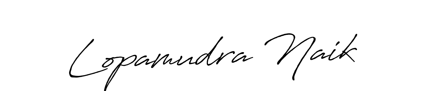 Design your own signature with our free online signature maker. With this signature software, you can create a handwritten (Antro_Vectra_Bolder) signature for name Lopamudra Naik. Lopamudra Naik signature style 7 images and pictures png