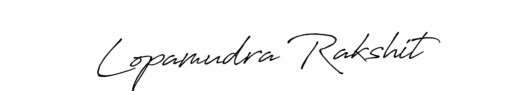 How to make Lopamudra Rakshit name signature. Use Antro_Vectra_Bolder style for creating short signs online. This is the latest handwritten sign. Lopamudra Rakshit signature style 7 images and pictures png