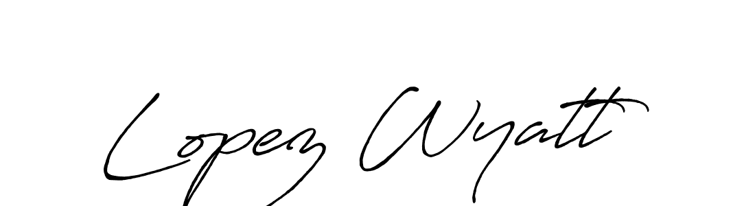 Best and Professional Signature Style for Lopez Wyatt. Antro_Vectra_Bolder Best Signature Style Collection. Lopez Wyatt signature style 7 images and pictures png