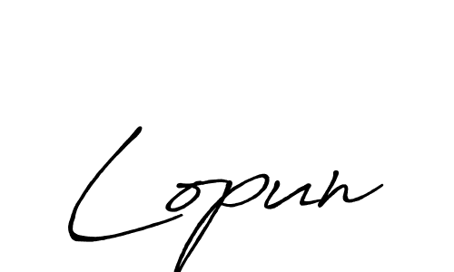 Design your own signature with our free online signature maker. With this signature software, you can create a handwritten (Antro_Vectra_Bolder) signature for name Lopun. Lopun signature style 7 images and pictures png