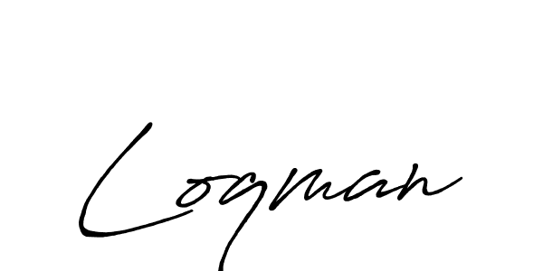 How to make Loqman signature? Antro_Vectra_Bolder is a professional autograph style. Create handwritten signature for Loqman name. Loqman signature style 7 images and pictures png