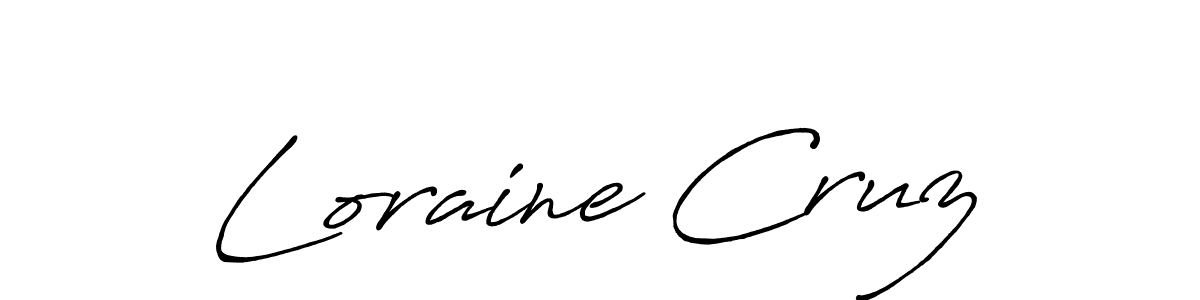 Antro_Vectra_Bolder is a professional signature style that is perfect for those who want to add a touch of class to their signature. It is also a great choice for those who want to make their signature more unique. Get Loraine Cruz name to fancy signature for free. Loraine Cruz signature style 7 images and pictures png