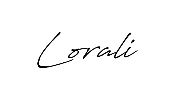 Lorali stylish signature style. Best Handwritten Sign (Antro_Vectra_Bolder) for my name. Handwritten Signature Collection Ideas for my name Lorali. Lorali signature style 7 images and pictures png