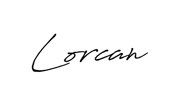 Make a beautiful signature design for name Lorcan. With this signature (Antro_Vectra_Bolder) style, you can create a handwritten signature for free. Lorcan signature style 7 images and pictures png