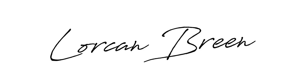 Make a beautiful signature design for name Lorcan Breen. With this signature (Antro_Vectra_Bolder) style, you can create a handwritten signature for free. Lorcan Breen signature style 7 images and pictures png