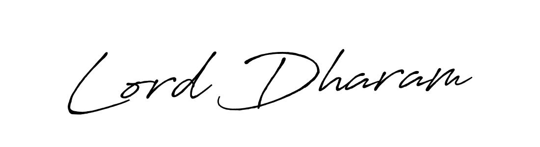 Make a beautiful signature design for name Lord Dharam. With this signature (Antro_Vectra_Bolder) style, you can create a handwritten signature for free. Lord Dharam signature style 7 images and pictures png