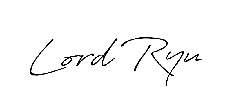 Use a signature maker to create a handwritten signature online. With this signature software, you can design (Antro_Vectra_Bolder) your own signature for name Lord Ryu. Lord Ryu signature style 7 images and pictures png