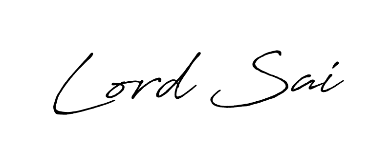 Make a beautiful signature design for name Lord Sai. With this signature (Antro_Vectra_Bolder) style, you can create a handwritten signature for free. Lord Sai signature style 7 images and pictures png