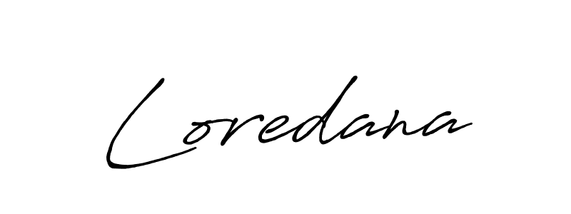 Loredana stylish signature style. Best Handwritten Sign (Antro_Vectra_Bolder) for my name. Handwritten Signature Collection Ideas for my name Loredana. Loredana signature style 7 images and pictures png