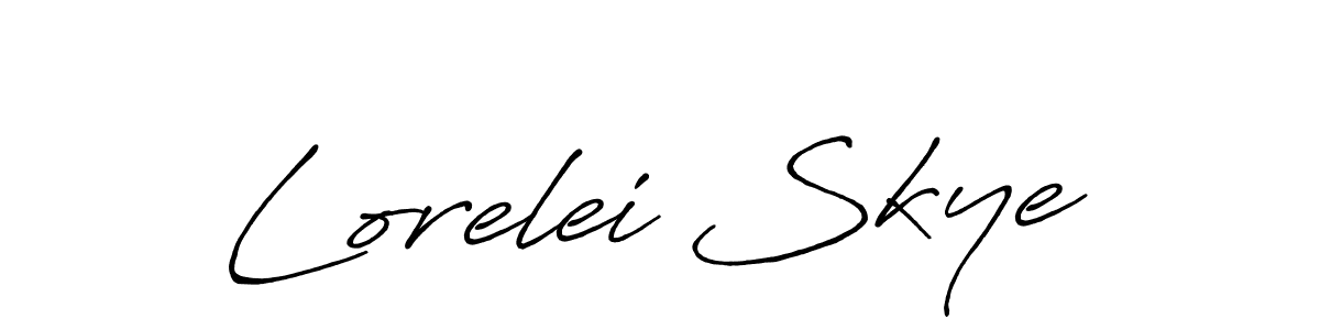 Also You can easily find your signature by using the search form. We will create Lorelei Skye name handwritten signature images for you free of cost using Antro_Vectra_Bolder sign style. Lorelei Skye signature style 7 images and pictures png