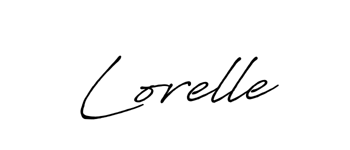 Lorelle stylish signature style. Best Handwritten Sign (Antro_Vectra_Bolder) for my name. Handwritten Signature Collection Ideas for my name Lorelle. Lorelle signature style 7 images and pictures png