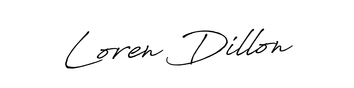 Create a beautiful signature design for name Loren Dillon. With this signature (Antro_Vectra_Bolder) fonts, you can make a handwritten signature for free. Loren Dillon signature style 7 images and pictures png