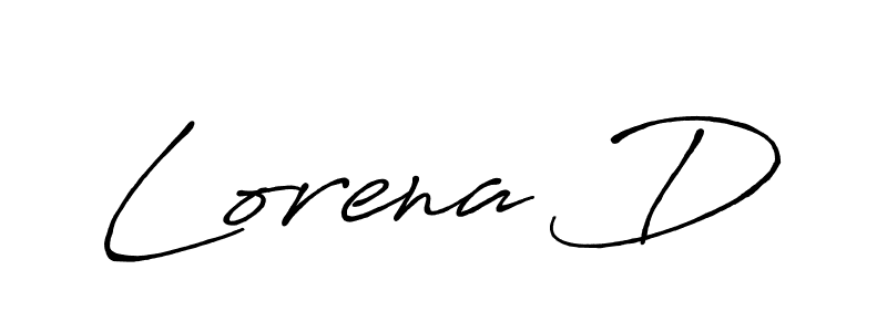 The best way (Antro_Vectra_Bolder) to make a short signature is to pick only two or three words in your name. The name Lorena D include a total of six letters. For converting this name. Lorena D signature style 7 images and pictures png