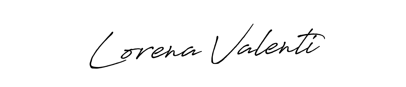 Make a beautiful signature design for name Lorena Valenti. With this signature (Antro_Vectra_Bolder) style, you can create a handwritten signature for free. Lorena Valenti signature style 7 images and pictures png